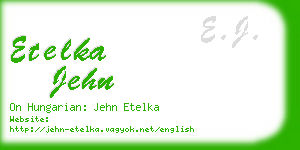 etelka jehn business card